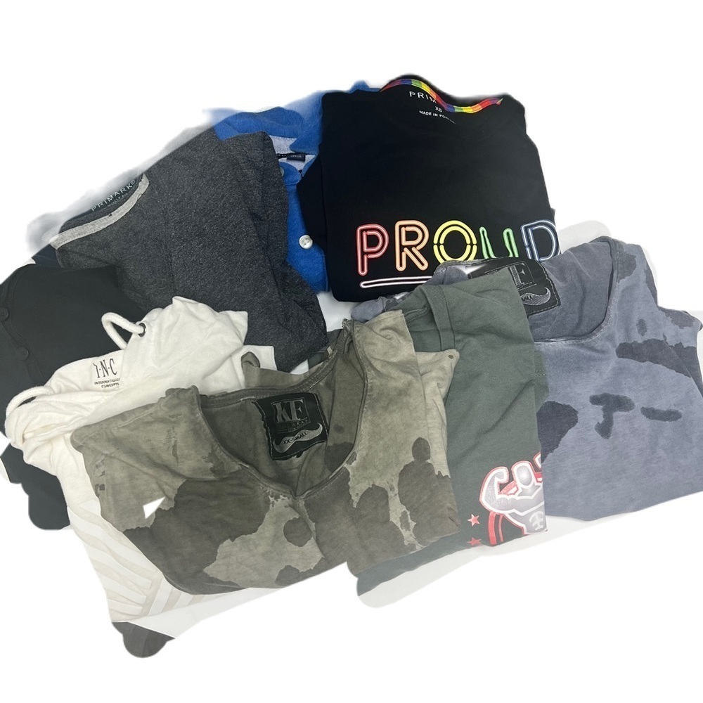Mens Tshirt 8+ bundle xxs/xs camo neutral proud polo muscle graphic button vneck